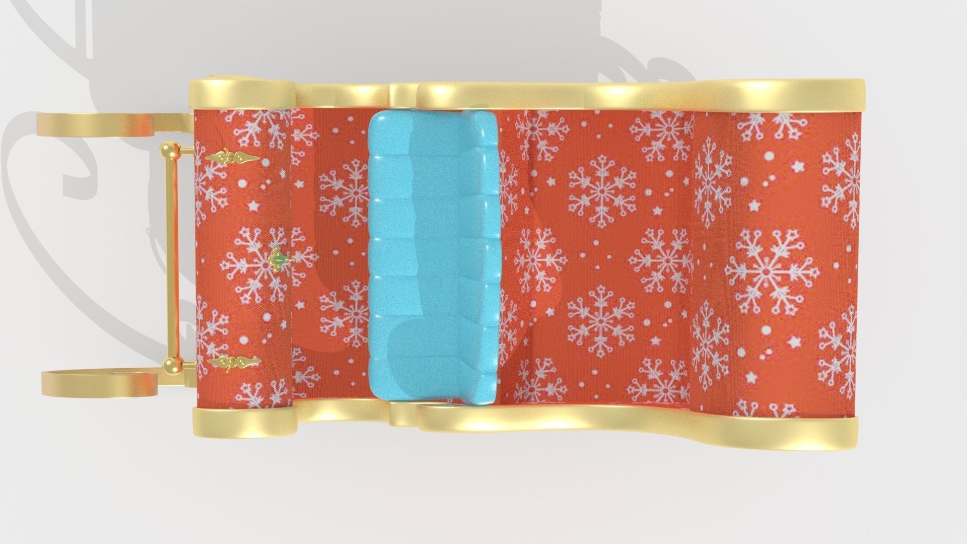 Santa Claus Sleigh 3D model_4
