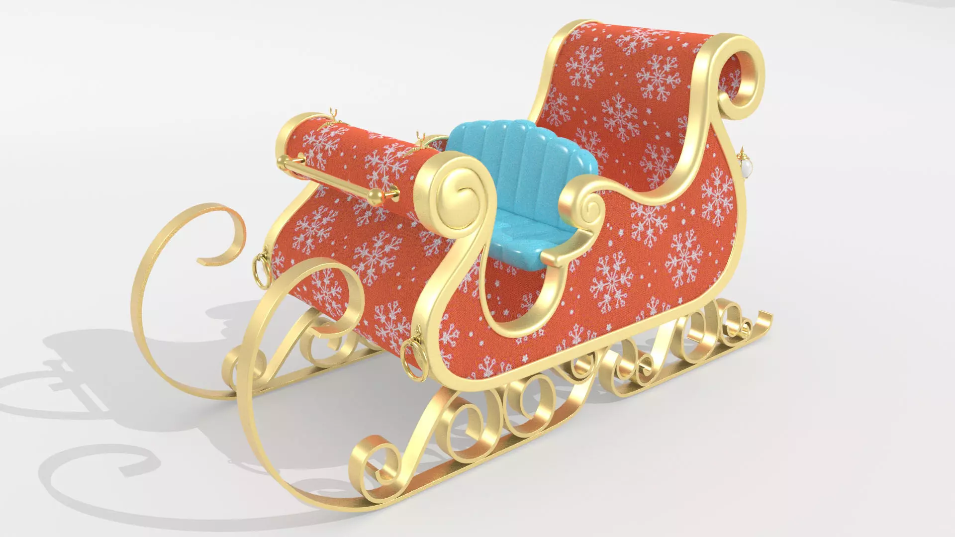 Santa Claus Sleigh 3D model_0