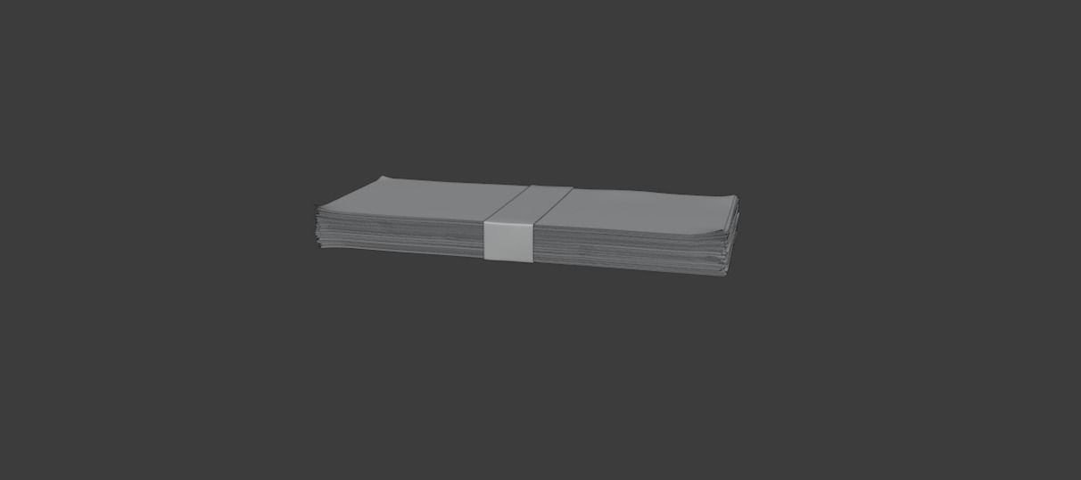 Money Stack - 100 Dollars - Coins -High Quality Low-poly 3D model_14