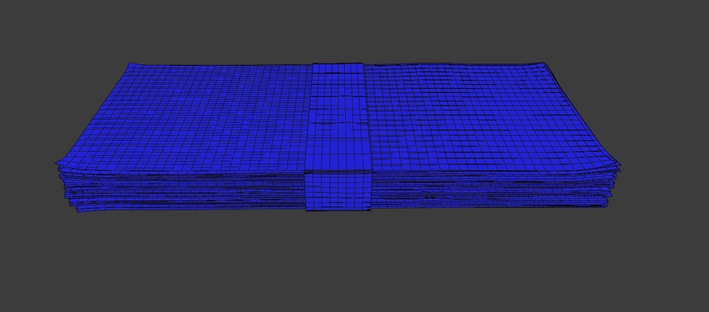 Money Stack - 100 Dollars - Coins -High Quality Low-poly 3D model_12