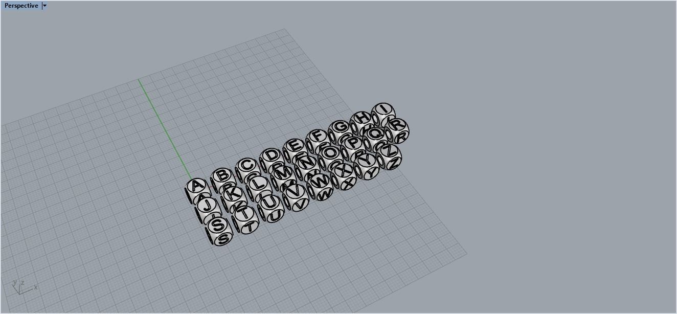 Charm 2    26 pieces 3D print model_11