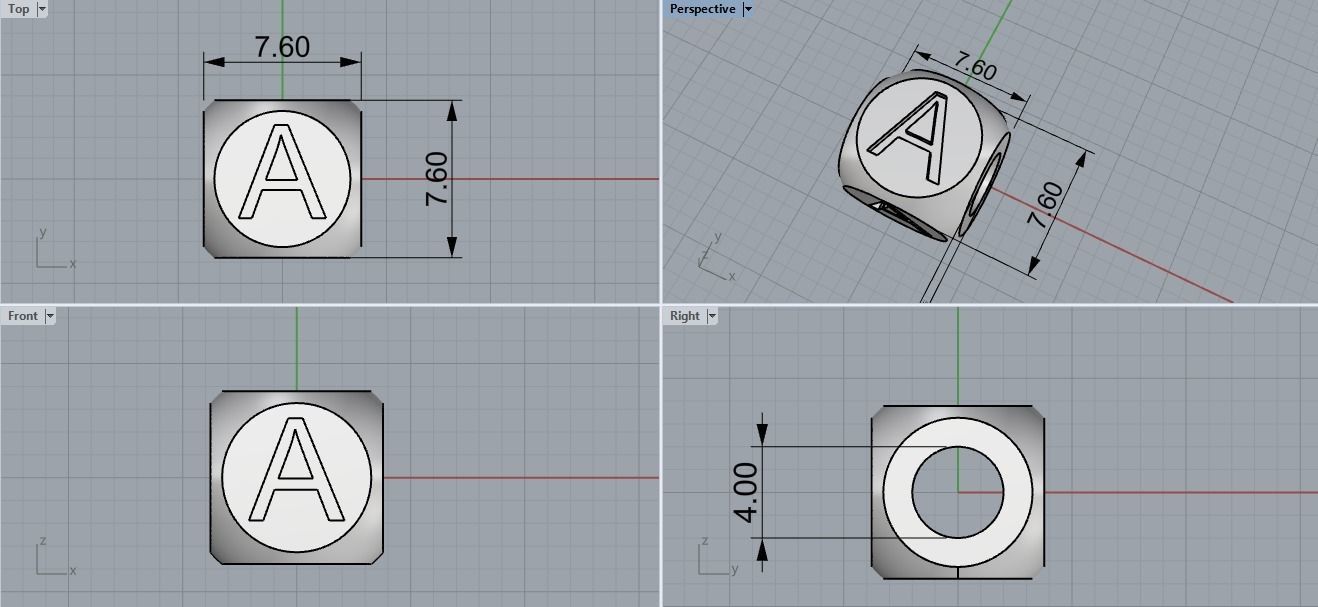 Charm 2    26 pieces 3D print model_12