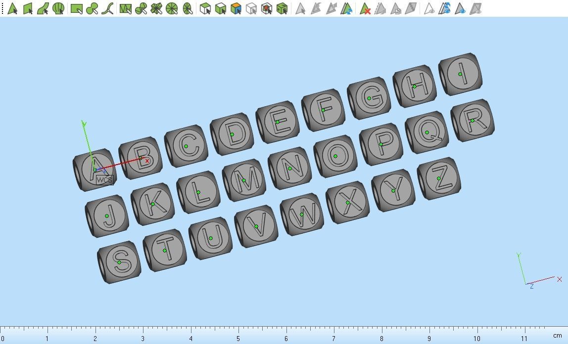 Charm 2    26 pieces 3D print model_14