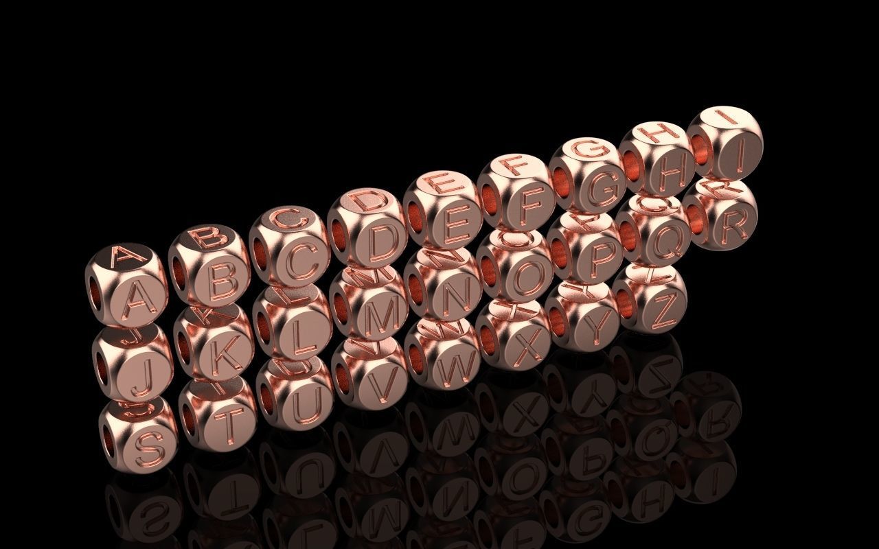 Charm 2    26 pieces 3D print model_2