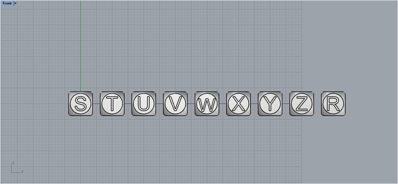 Charm 2    26 pieces 3D print model_8