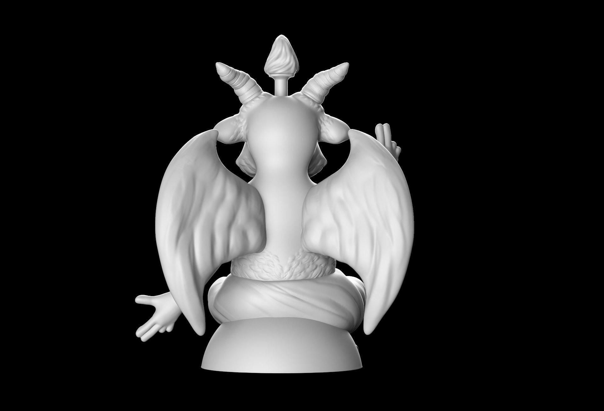 Baphomet Stylized 3D print model_6