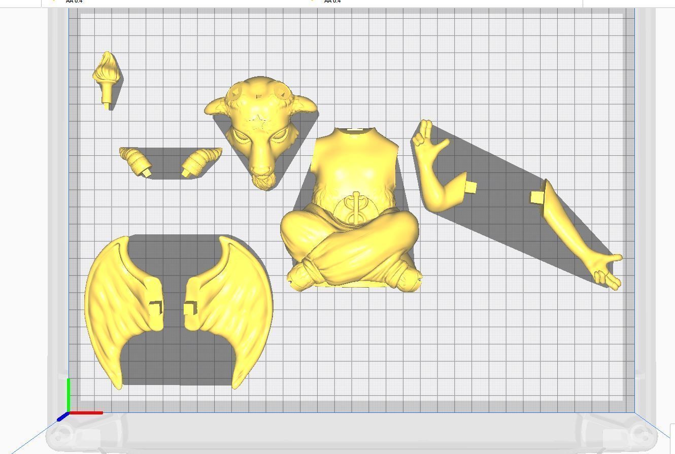 Baphomet Stylized 3D print model_10