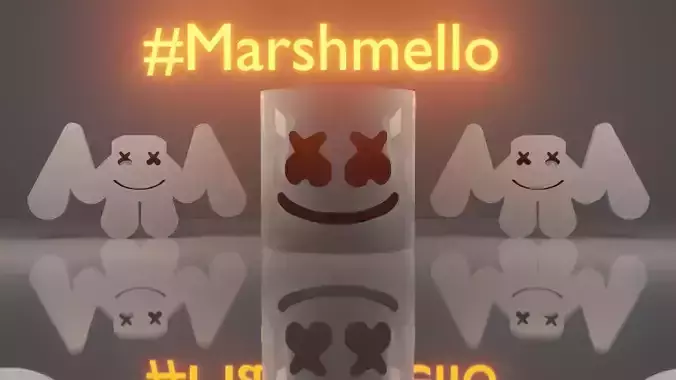 marshmello marshmelo logo 3D model