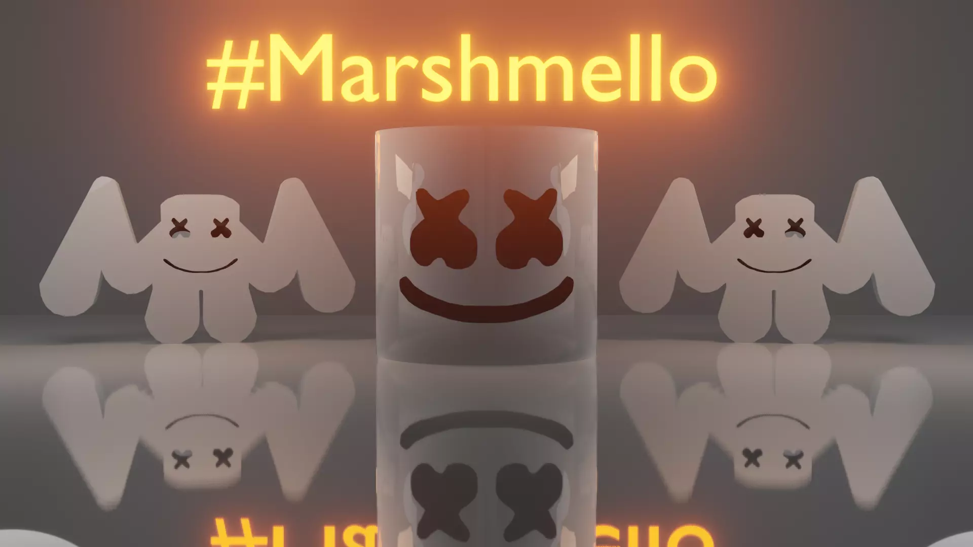 marshmello marshmelo logo 3D model_0