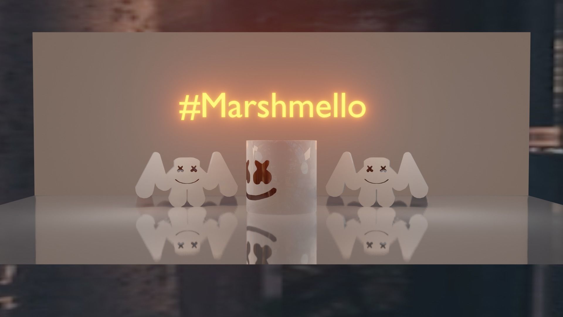 marshmello marshmelo logo 3D model_4