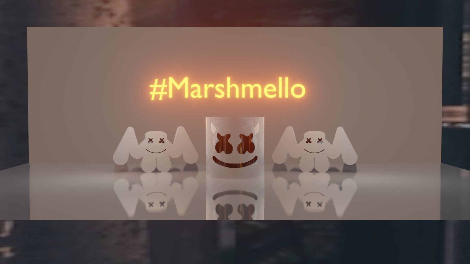 marshmello marshmelo logo 3D model_5