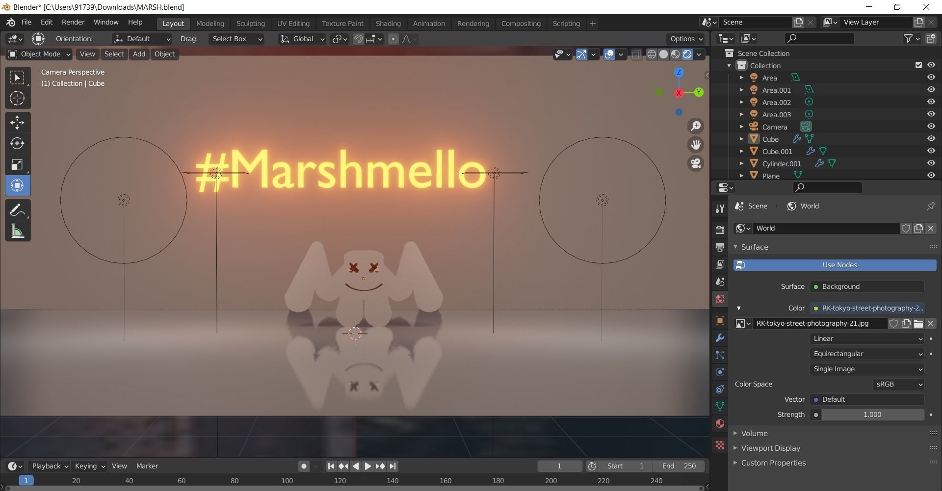 marshmello marshmelo logo 3D model_1