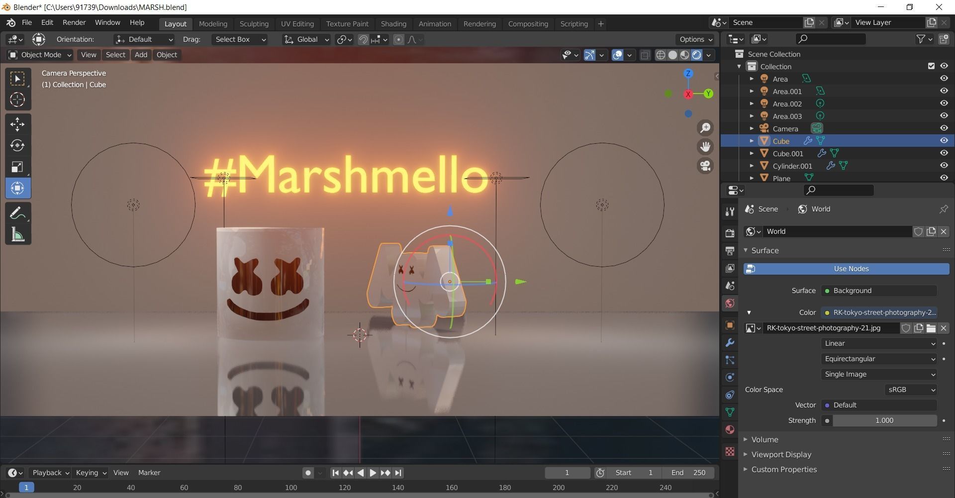 marshmello marshmelo logo 3D model_2