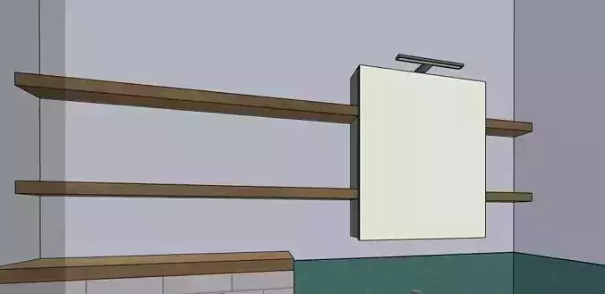 bathroom mirror wall