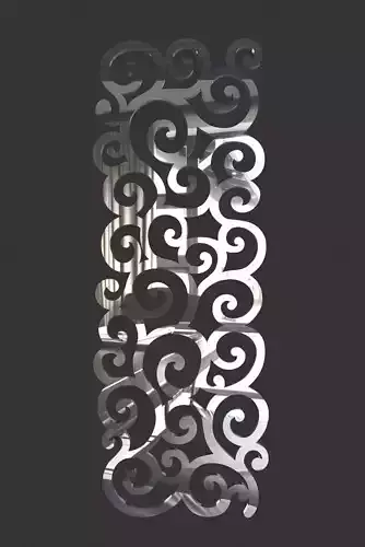 Decorative  silver panel 