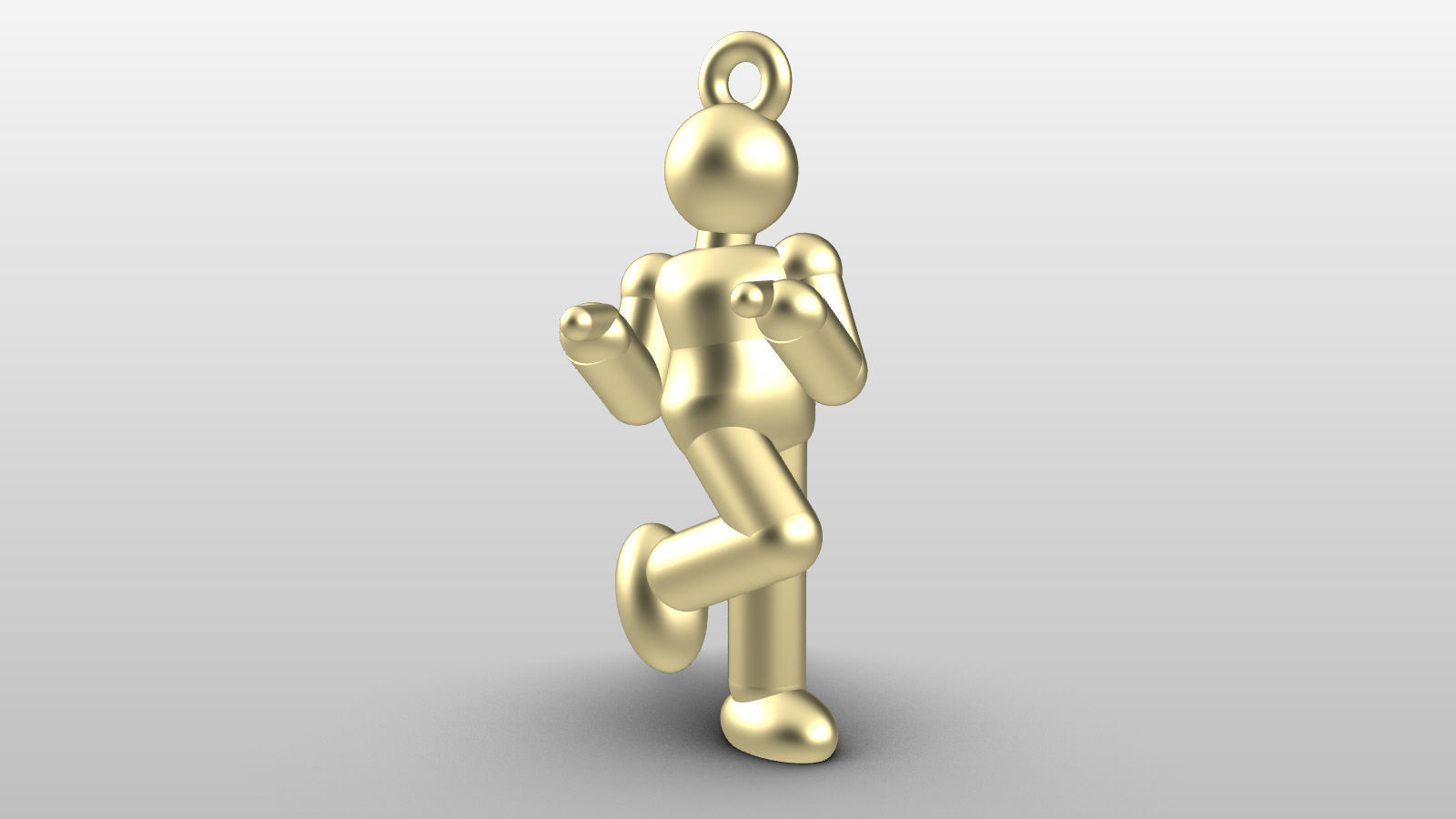 Charm pendant - Matchman posture set 1 - 5 models - 01 to 05 3D print model_4