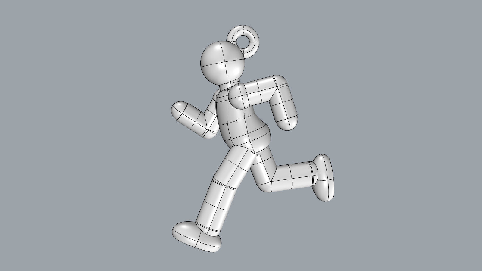 Charm pendant - Matchman posture set 1 - 5 models - 01 to 05 3D print model_11