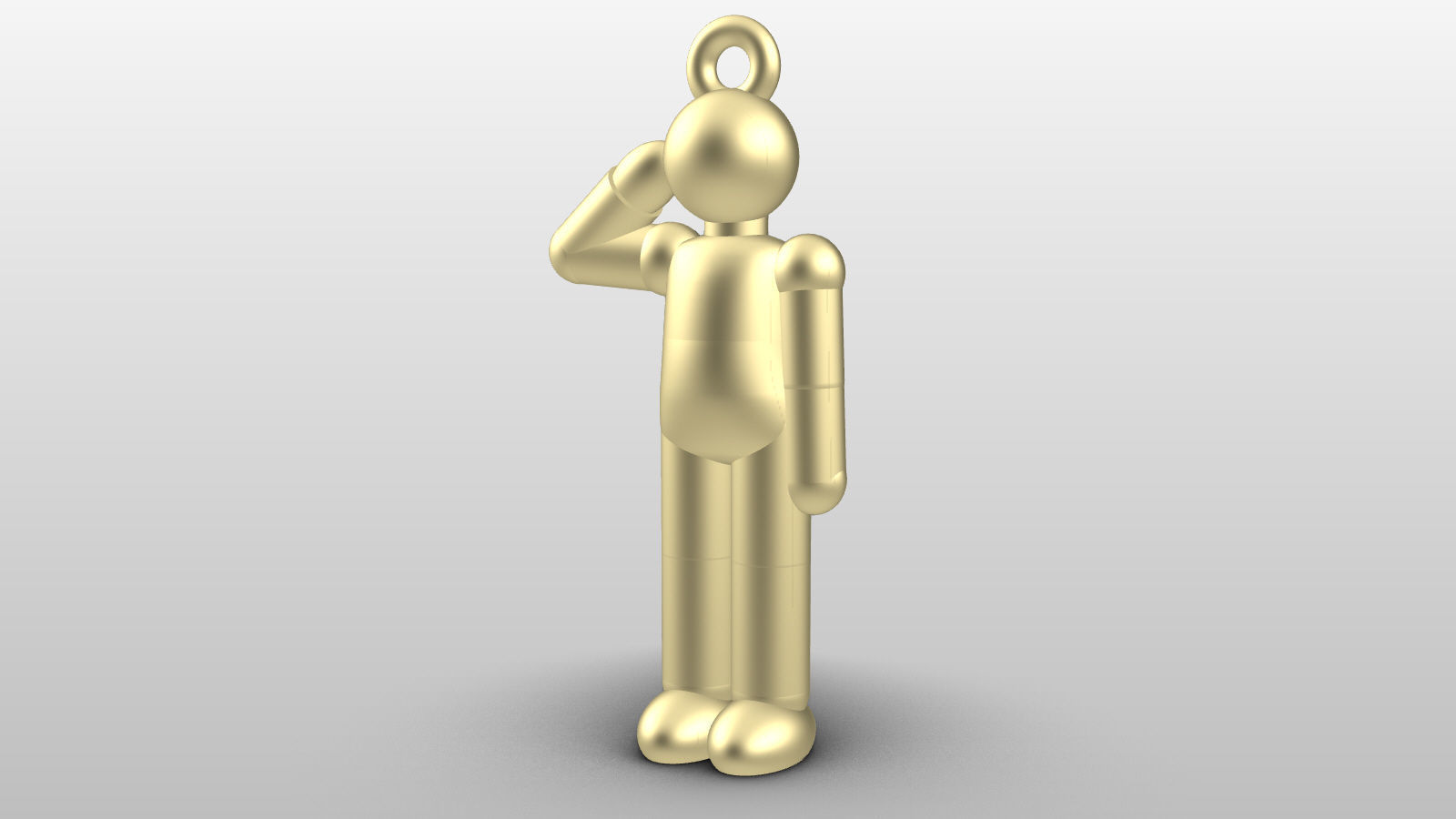 Charm pendant - Matchman posture set 1 - 5 models - 01 to 05 3D print model_3