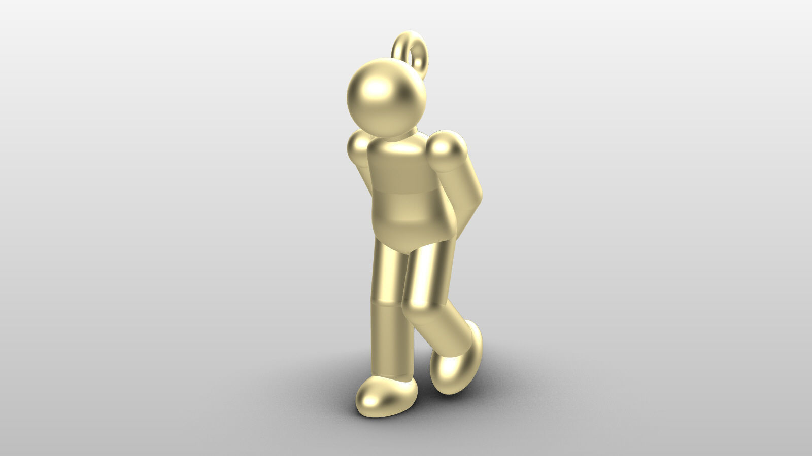 Charm pendant - Matchman posture set 1 - 5 models - 01 to 05 3D print model_2