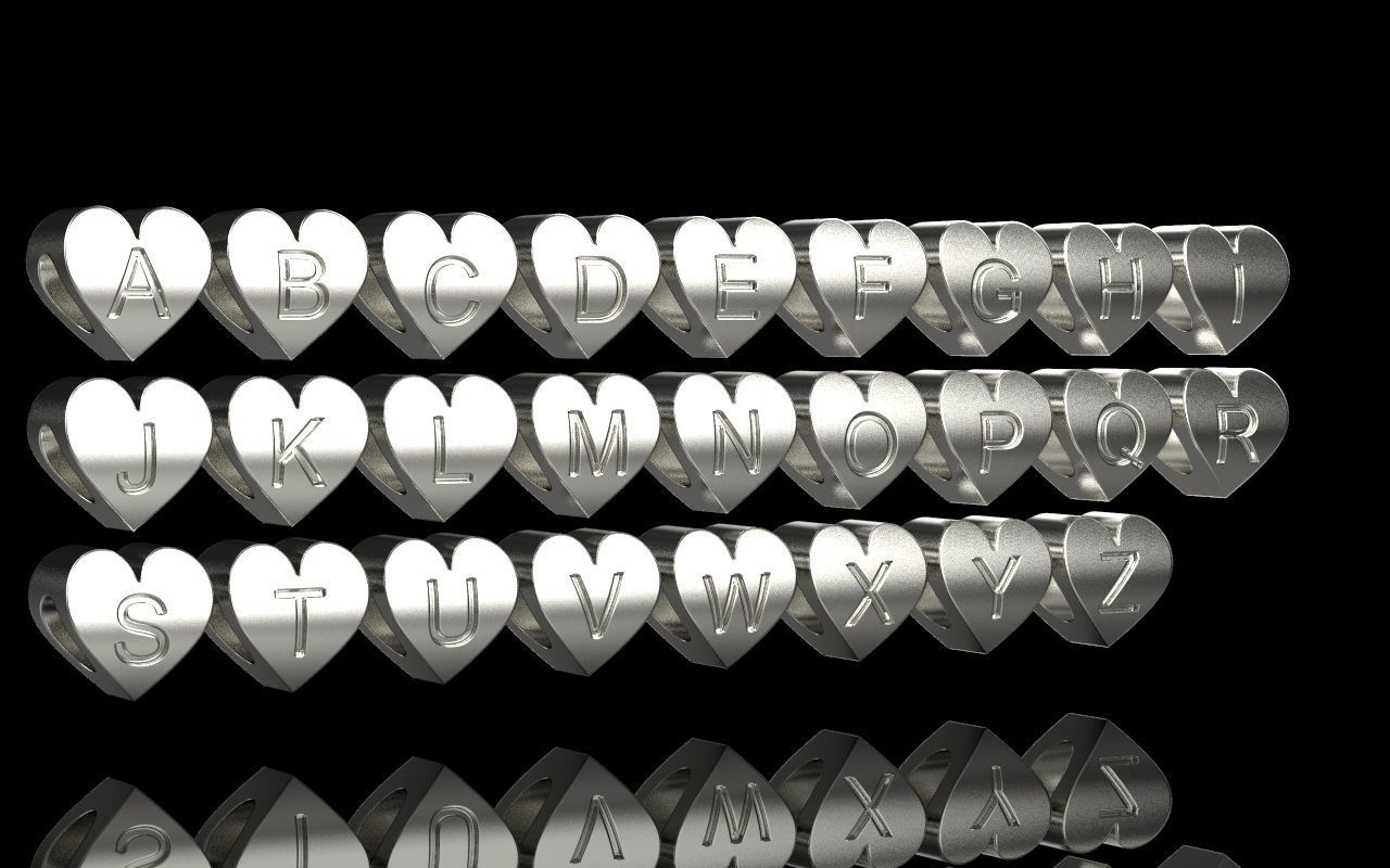 Charm 3 26 pieces  3D print model_3