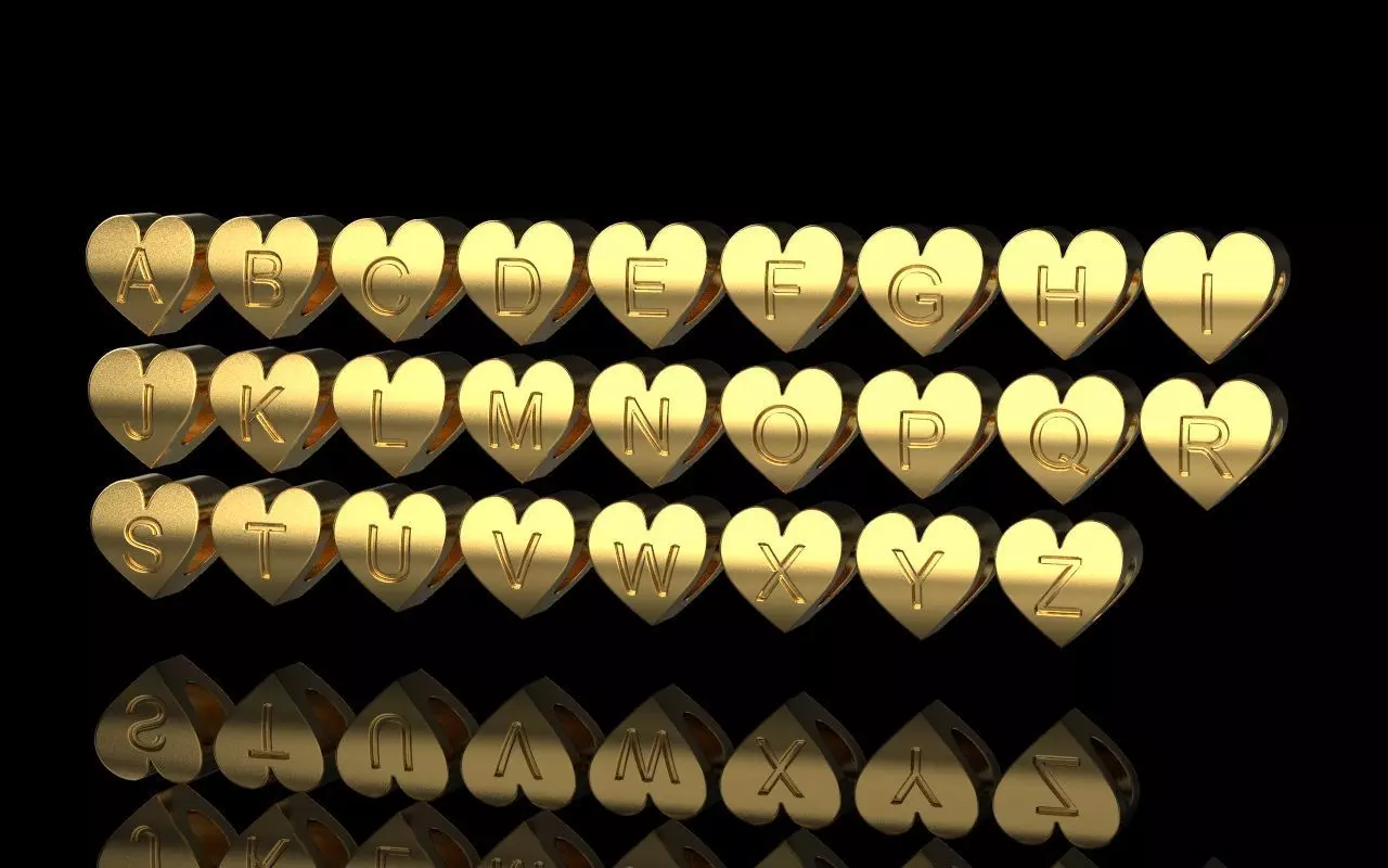 Charm 3 26 pieces  3D print model_0