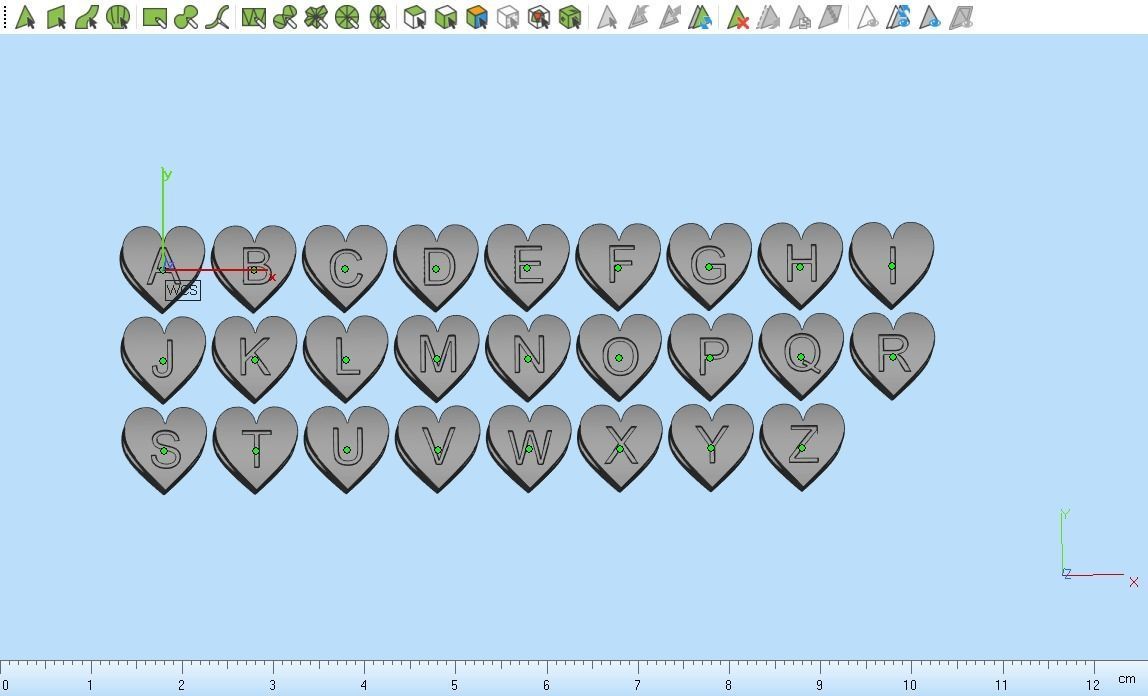 Charm 3 26 pieces  3D print model_8