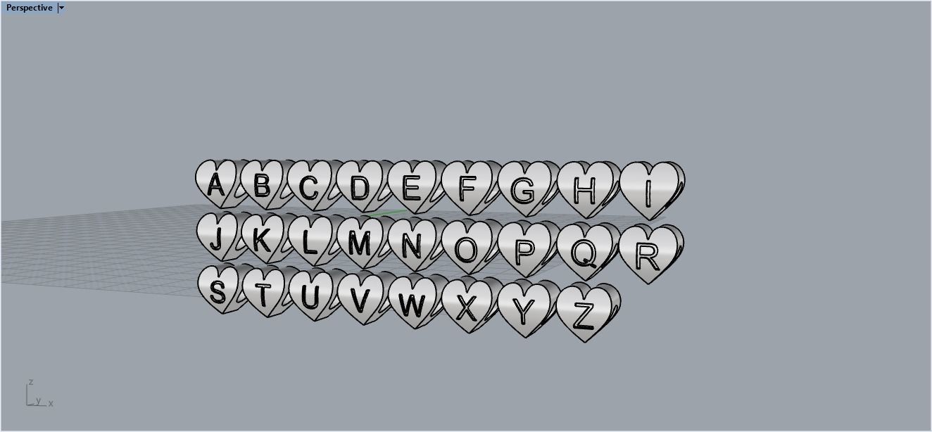 Charm 3 26 pieces  3D print model_10