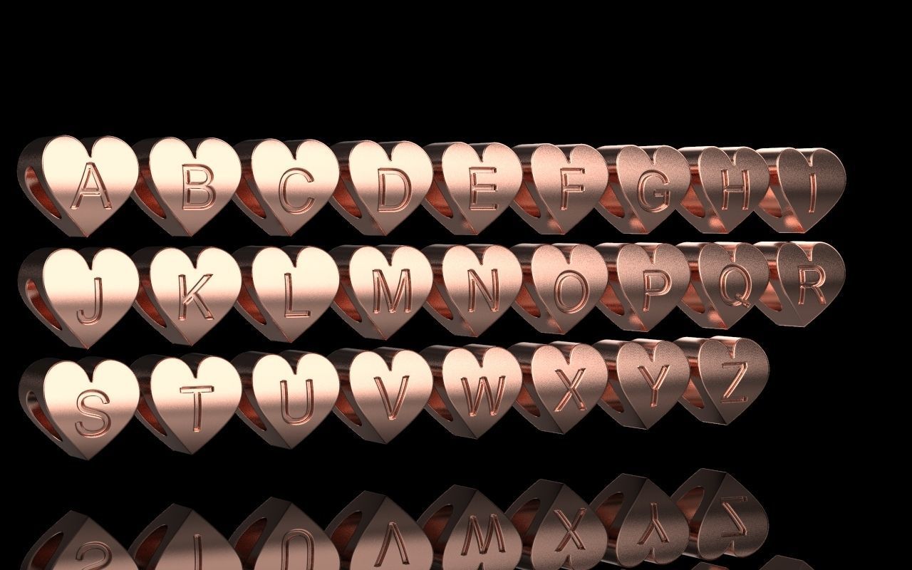 Charm 3 26 pieces  3D print model_5