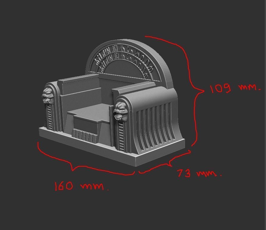 boba throne 3D print model_4