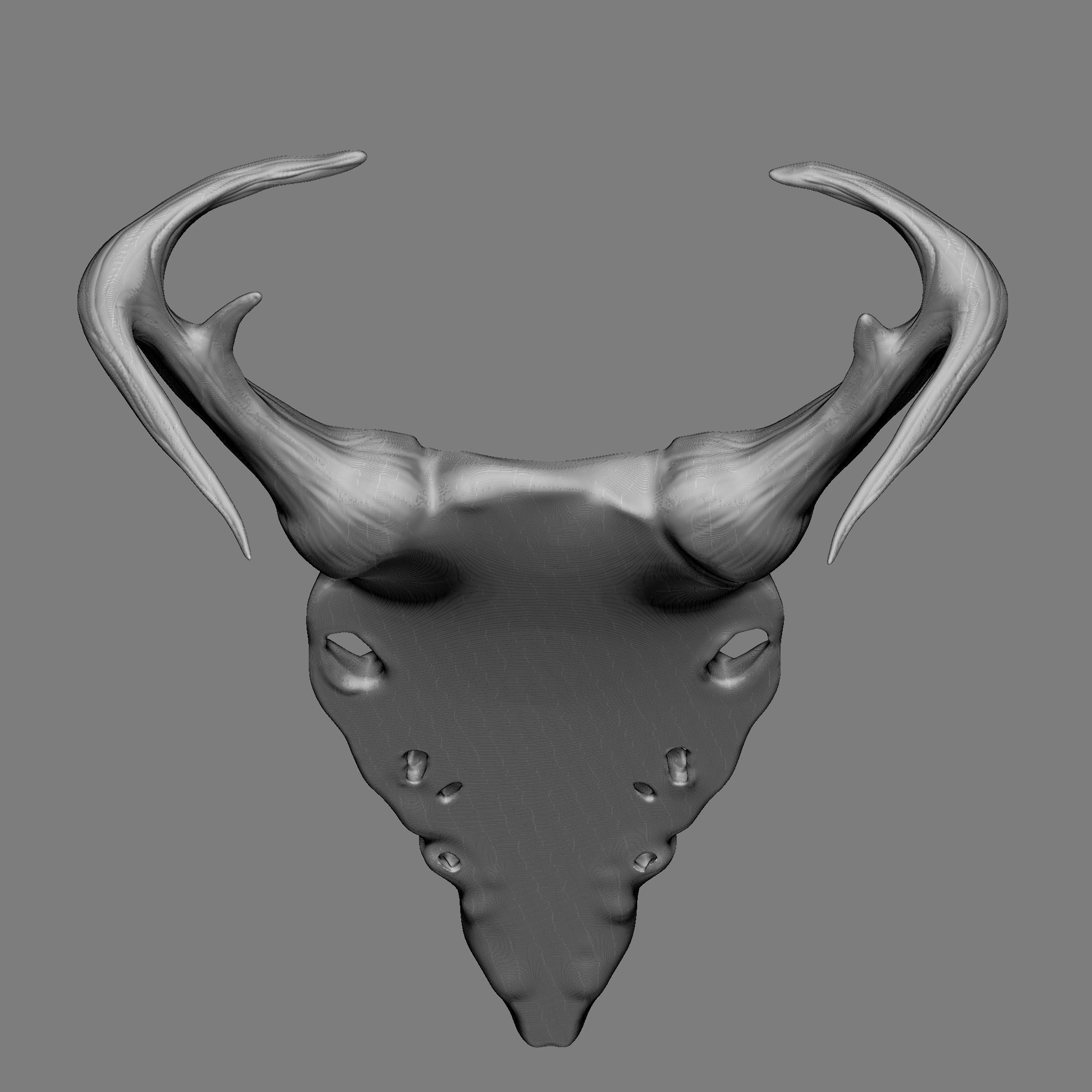 Ram Skull 3D Print Model 3D print model_30