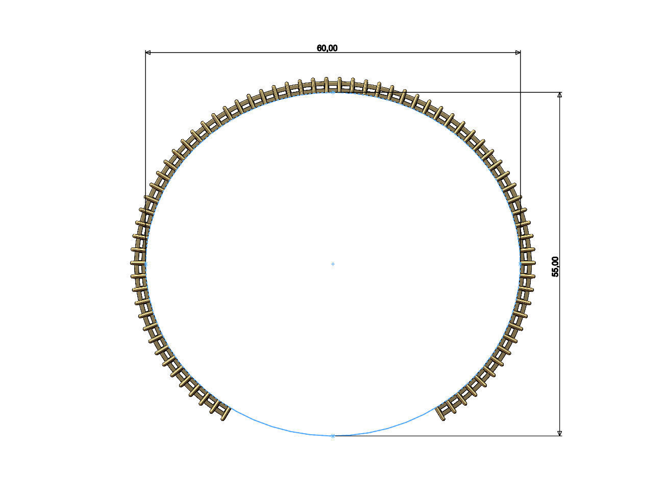 Diamond baguette cuff bracelet 3D print model_6