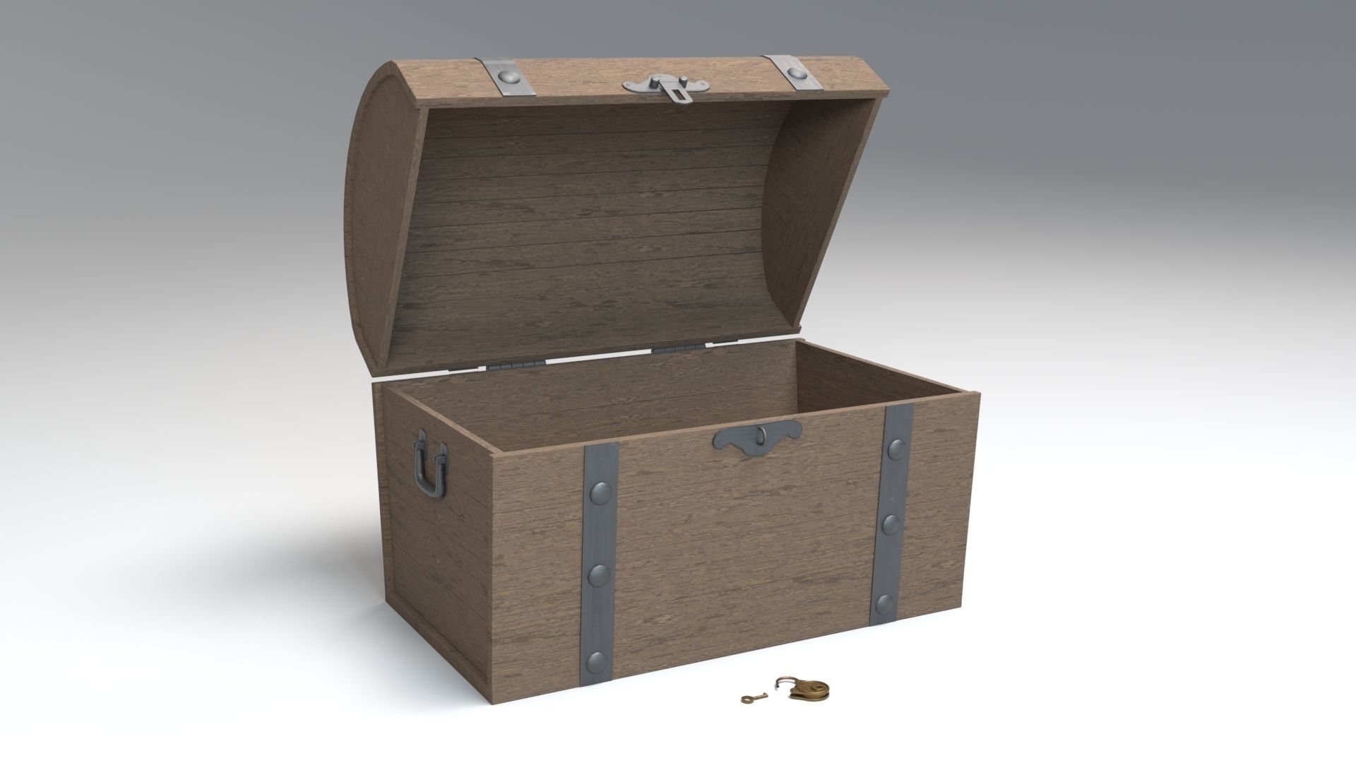 Treasure Chest Low Poly PBR Low-poly 3D model_1