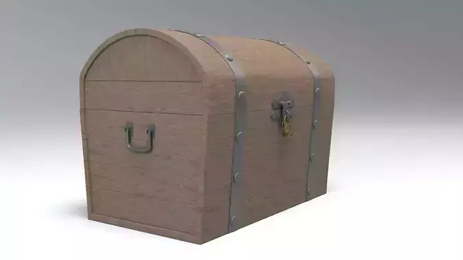 Treasure Chest Low Poly PBR