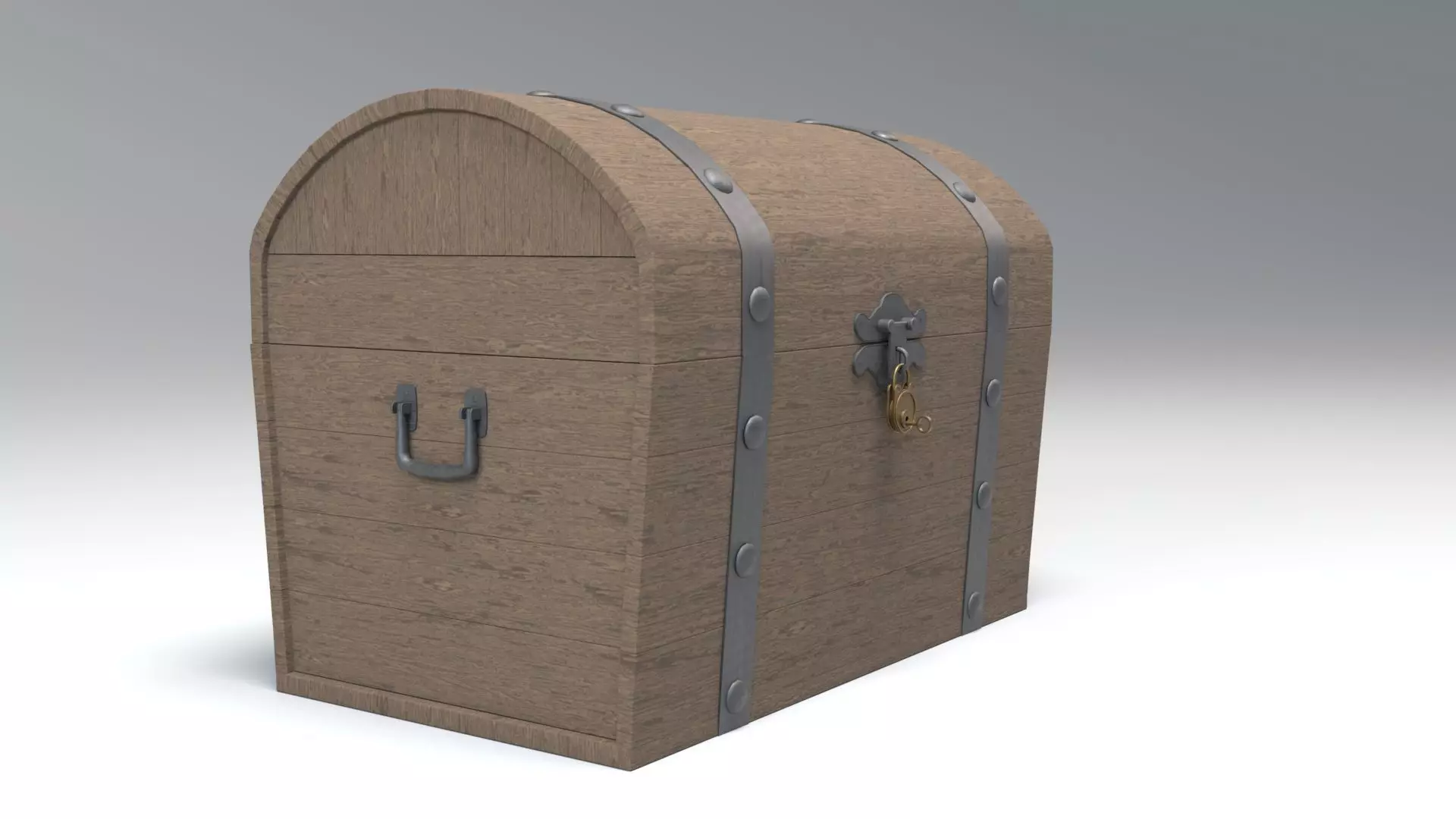 Treasure Chest Low Poly PBR Low-poly 3D model_0