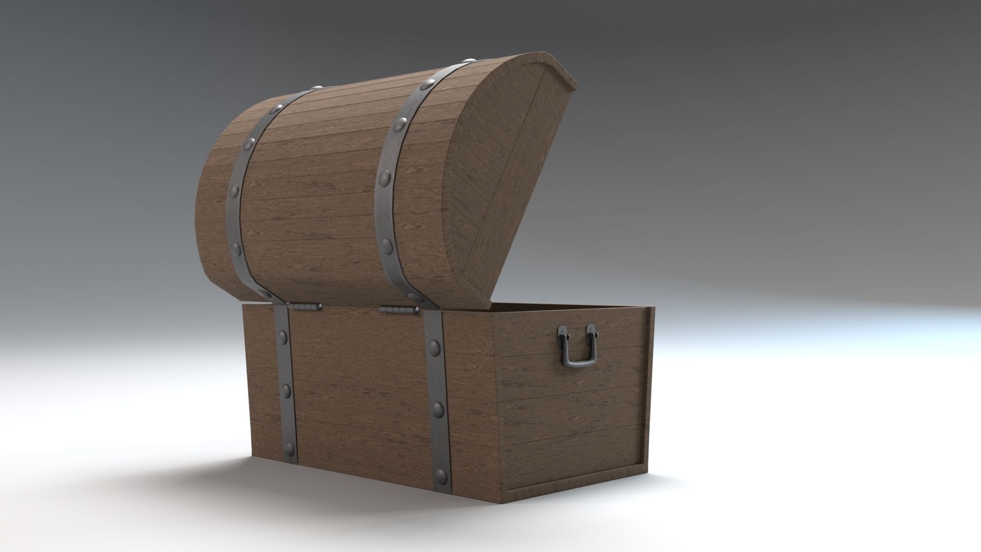 Treasure Chest Low Poly PBR Low-poly 3D model_3