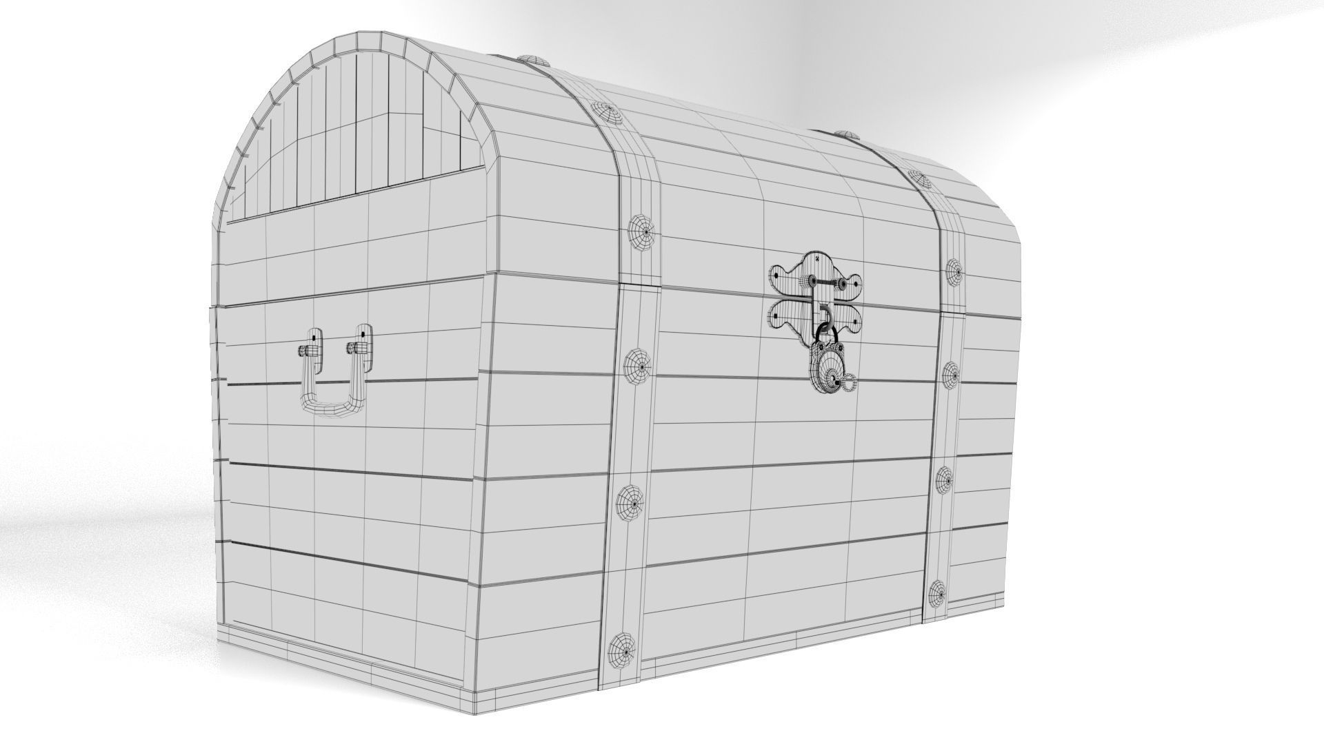 Treasure Chest Low Poly PBR Low-poly 3D model_6