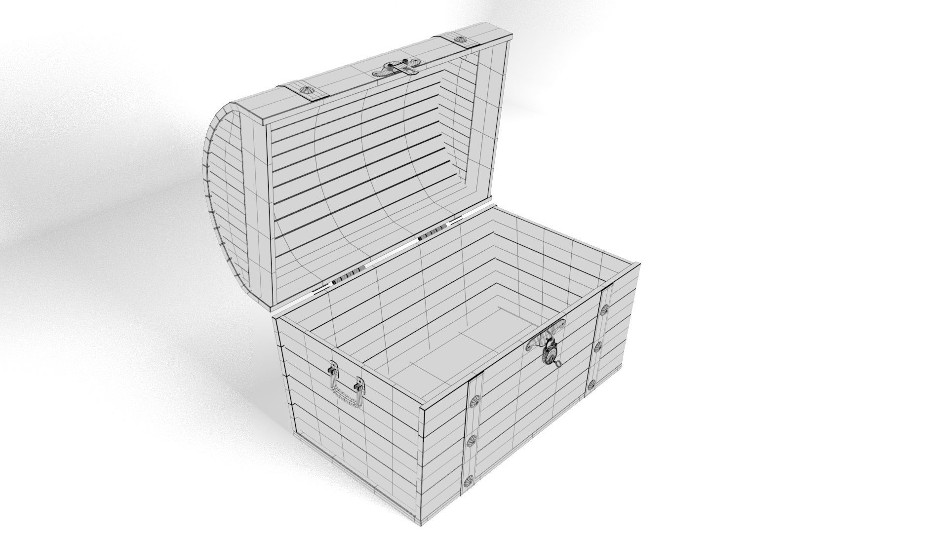 Treasure Chest Low Poly PBR Low-poly 3D model_7