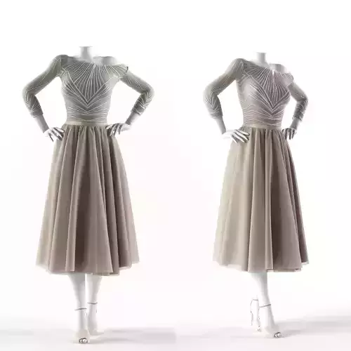 Wedding dress 3D model