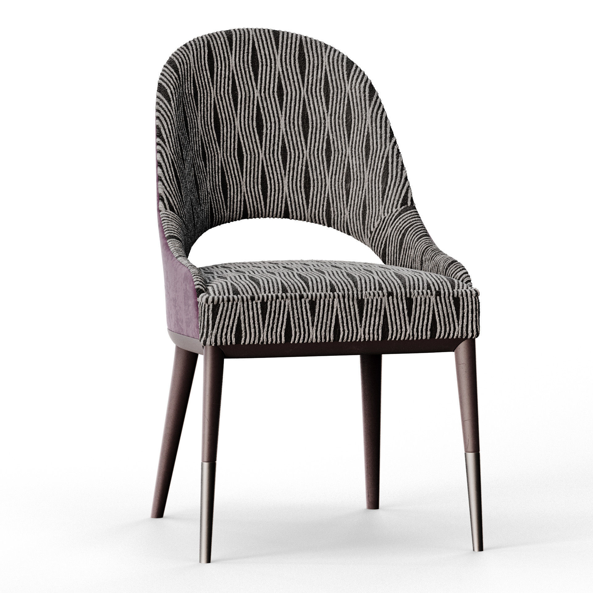 Side Chair  Low-poly 3D model_2
