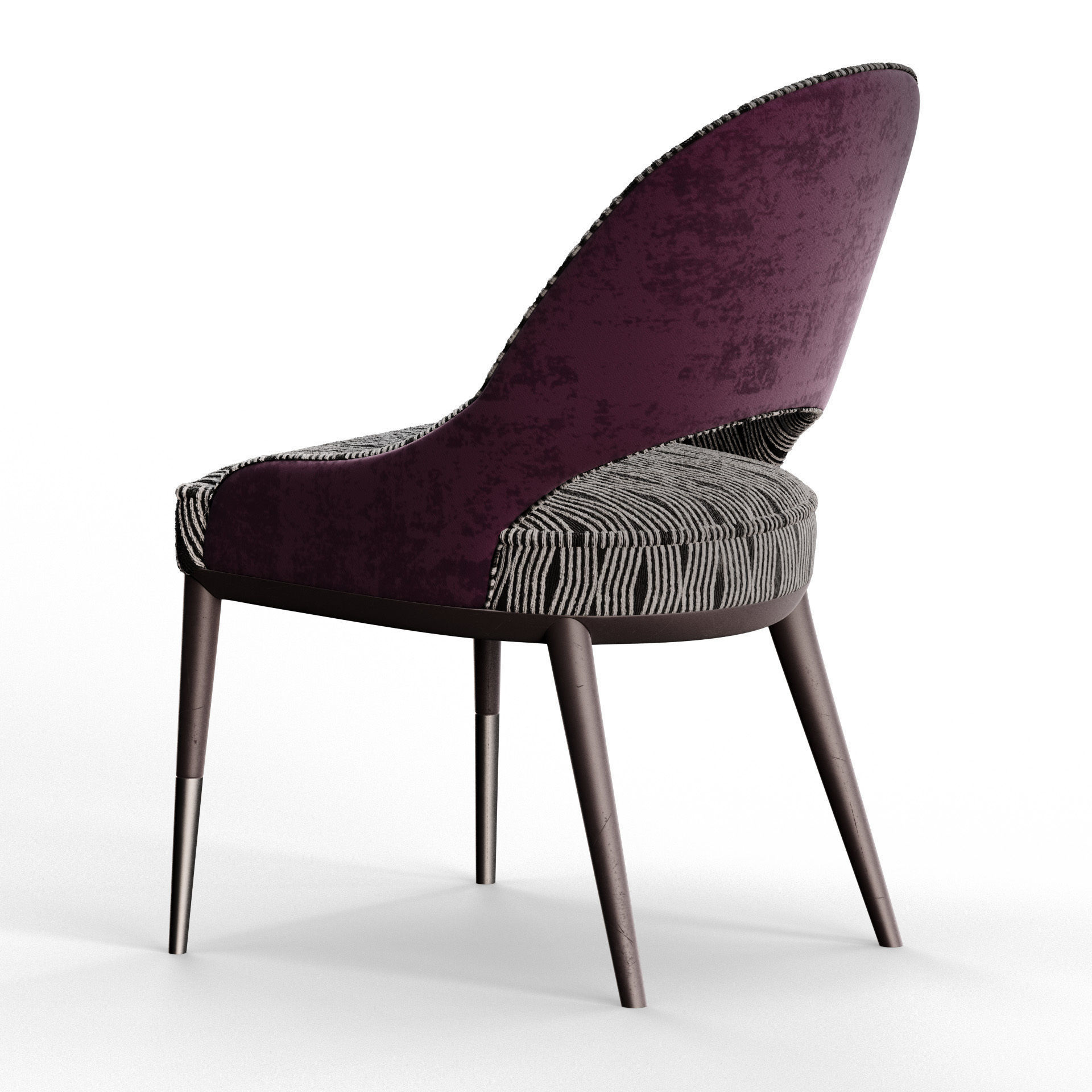 Side Chair  Low-poly 3D model_1