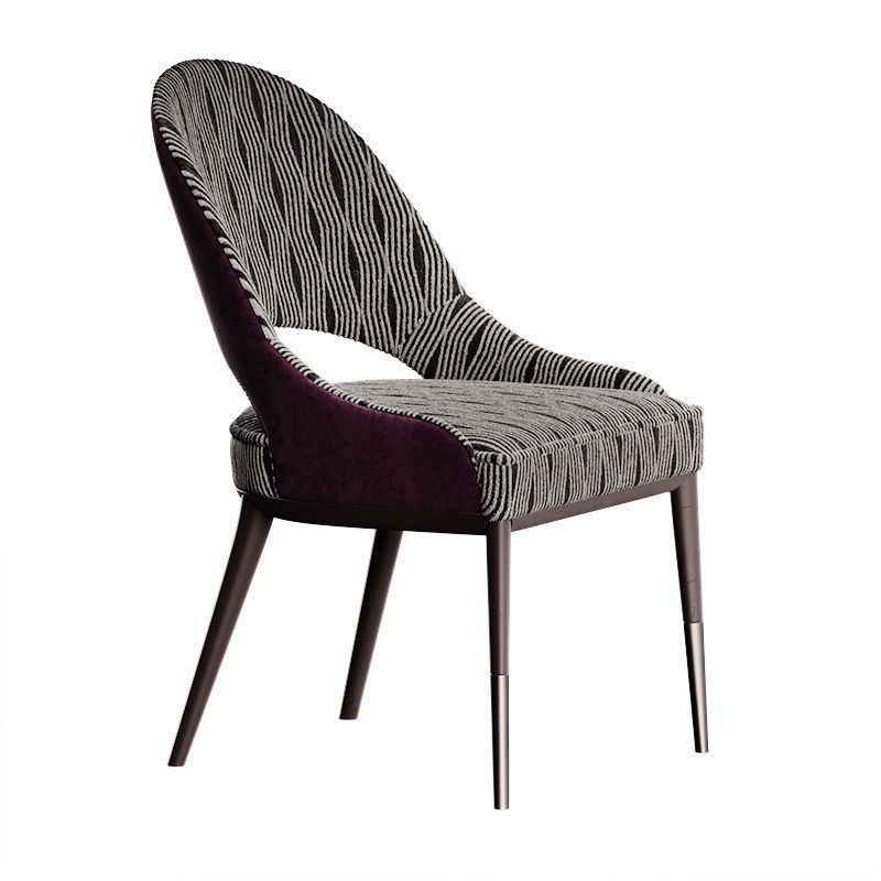 Side Chair  Low-poly 3D model_3