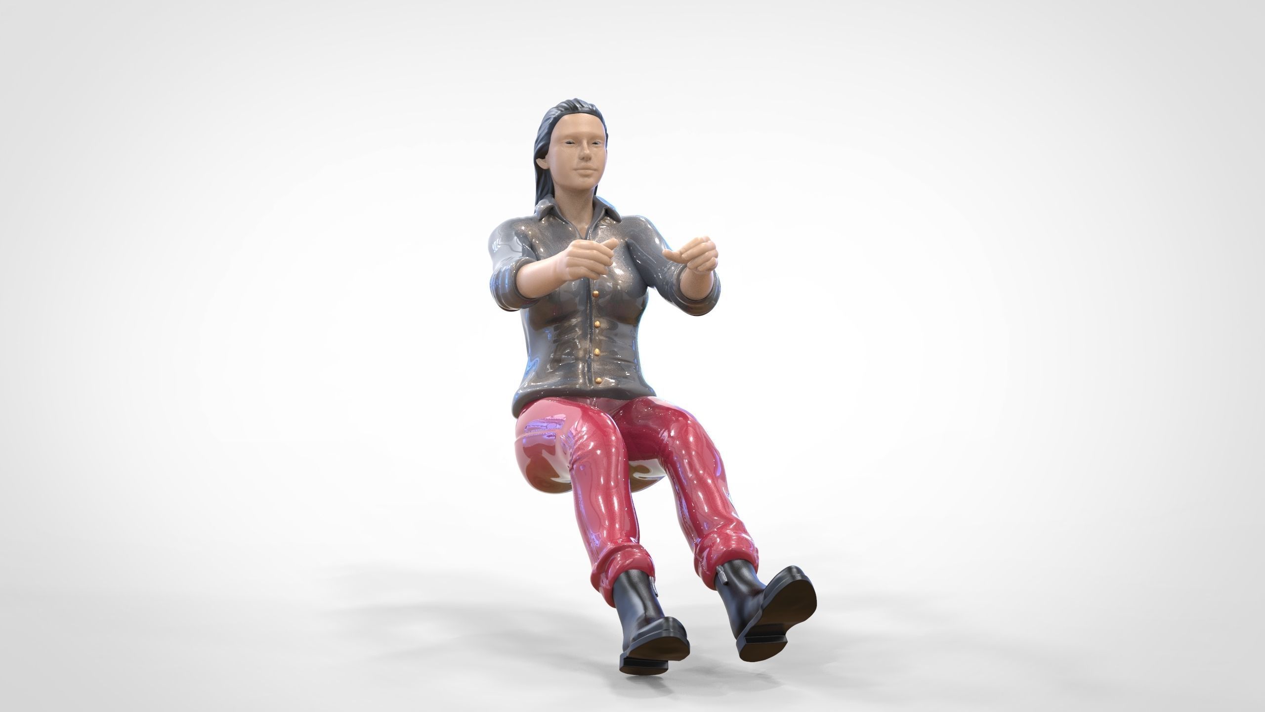 N3 Woman Driver 1 64 Miniature 3D print model_19