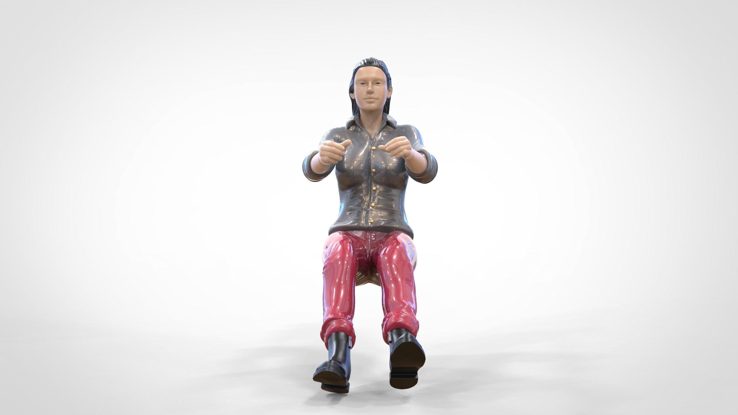 N3 Woman Driver 1 64 Miniature 3D print model_18