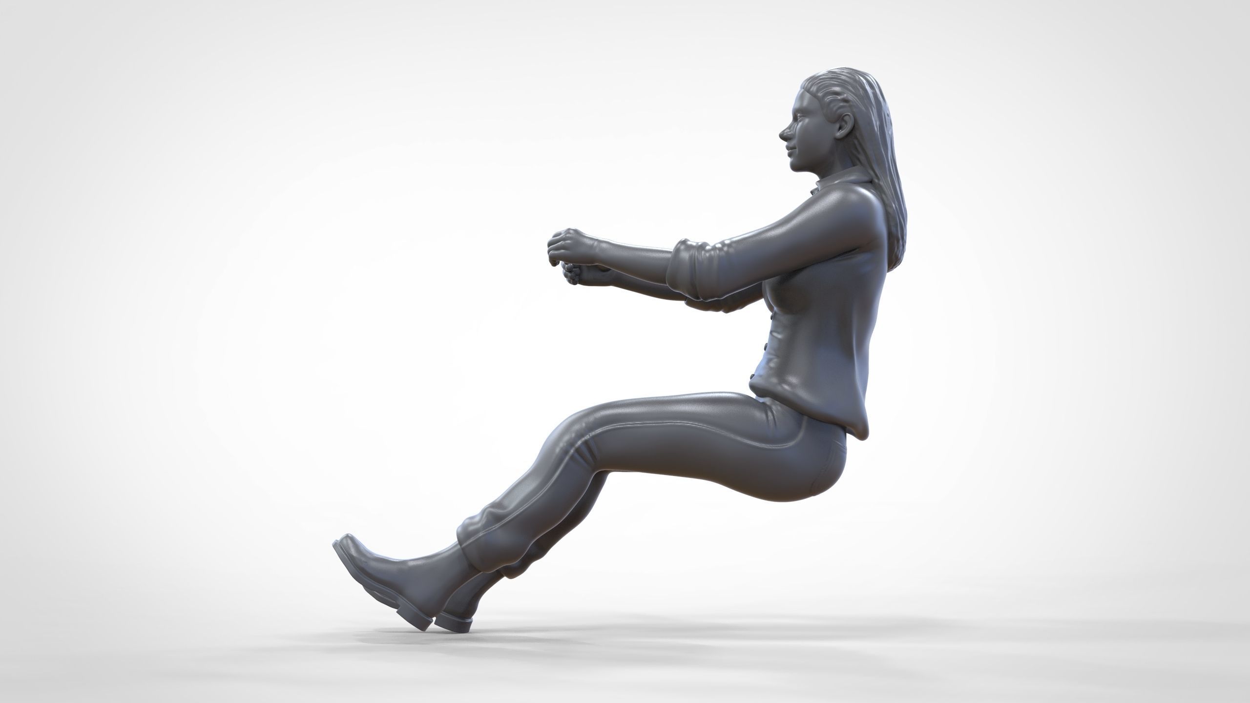 N3 Woman Driver 1 64 Miniature 3D print model_1