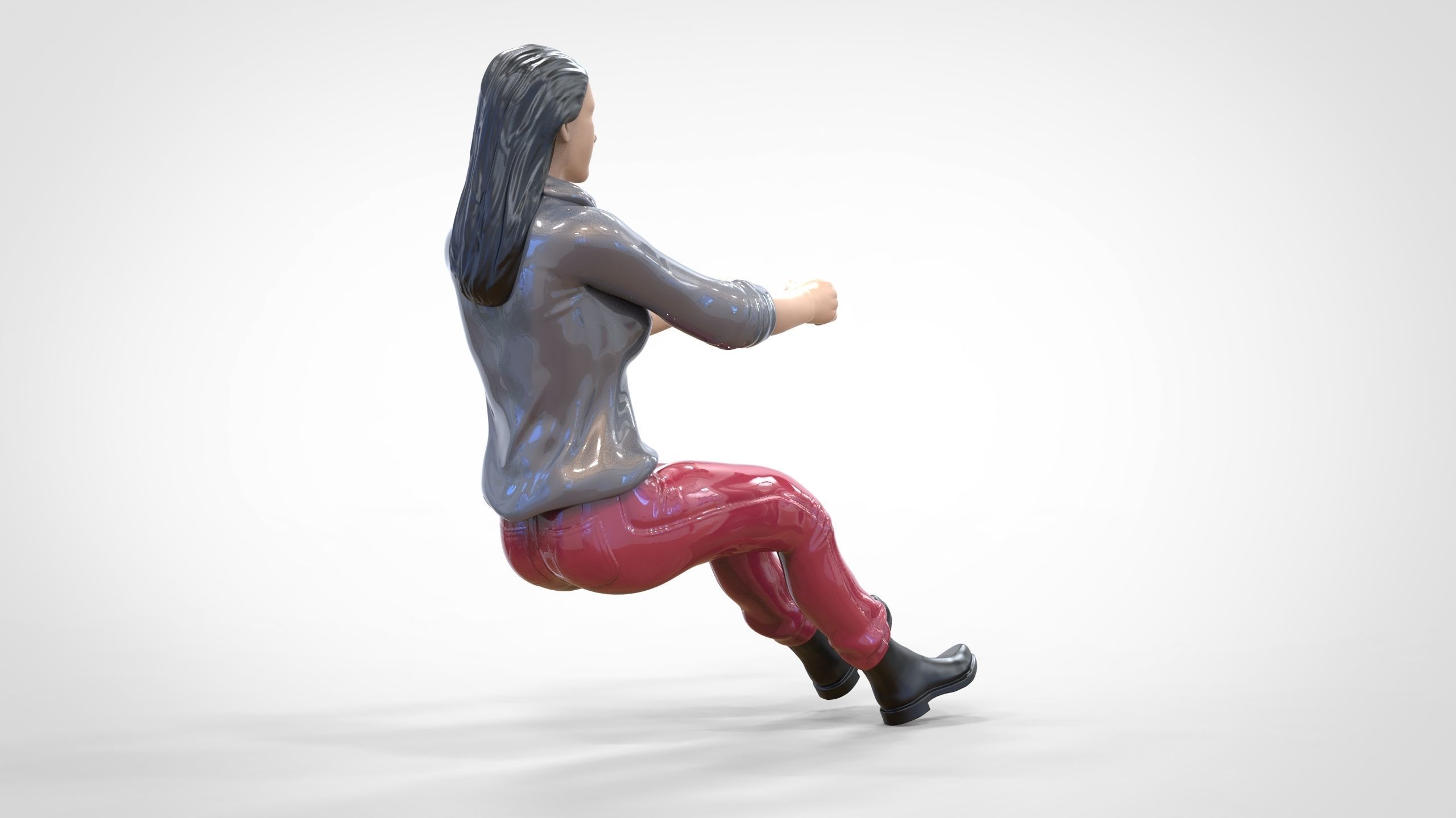 N3 Woman Driver 1 64 Miniature 3D print model_6