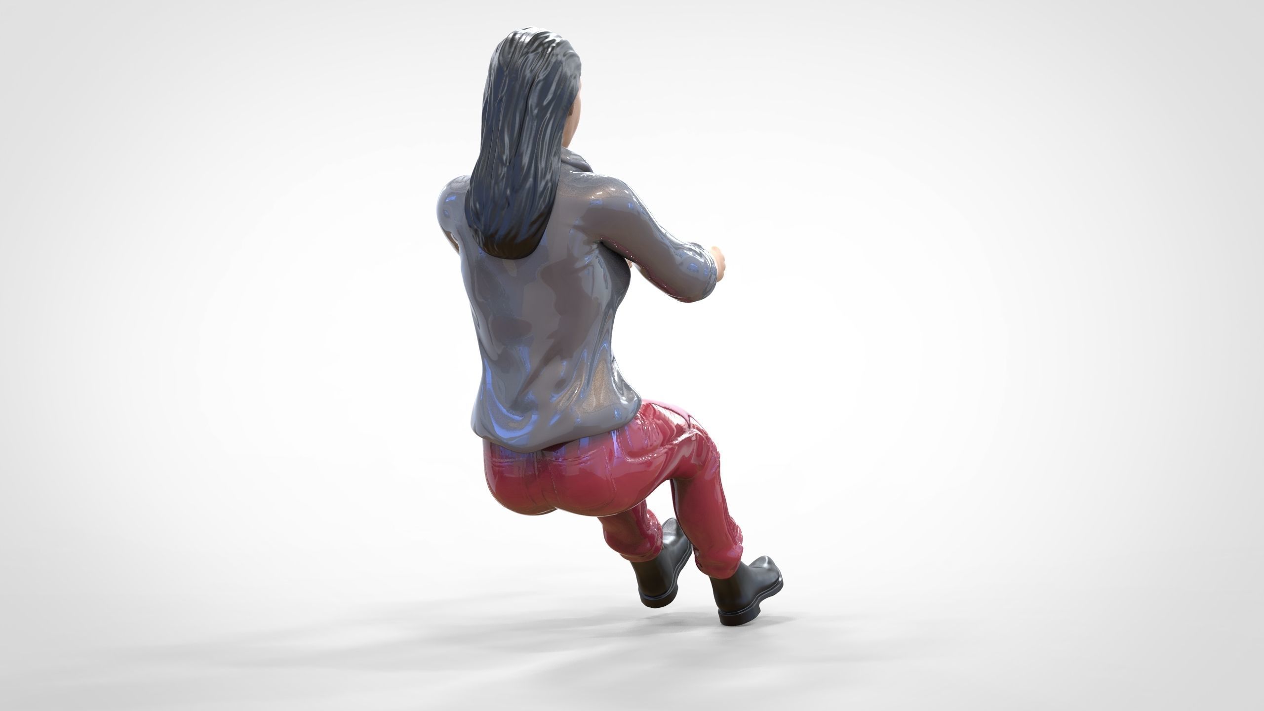 N3 Woman Driver 1 64 Miniature 3D print model_7