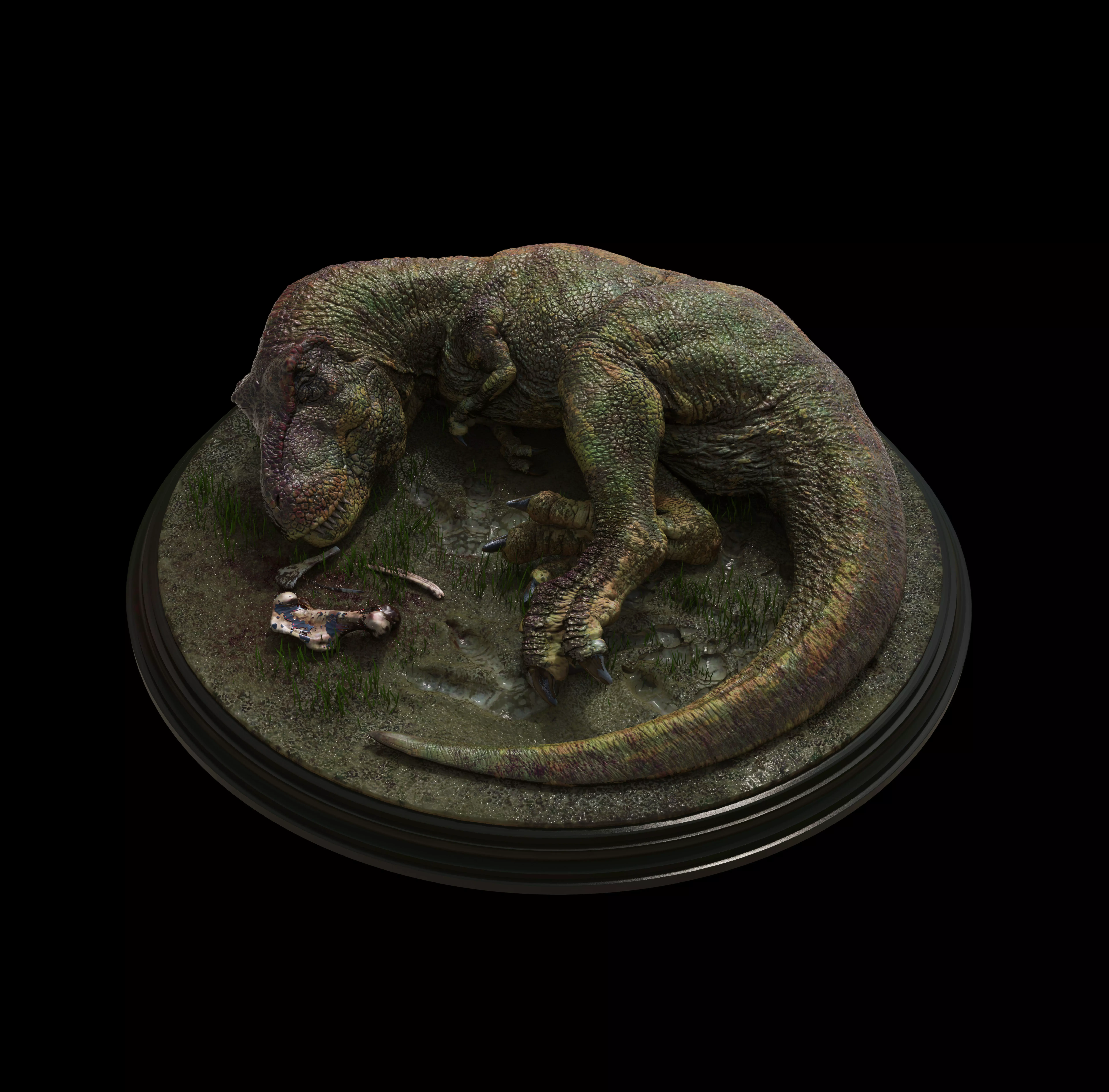 Sleeping Trex 3D print model_0