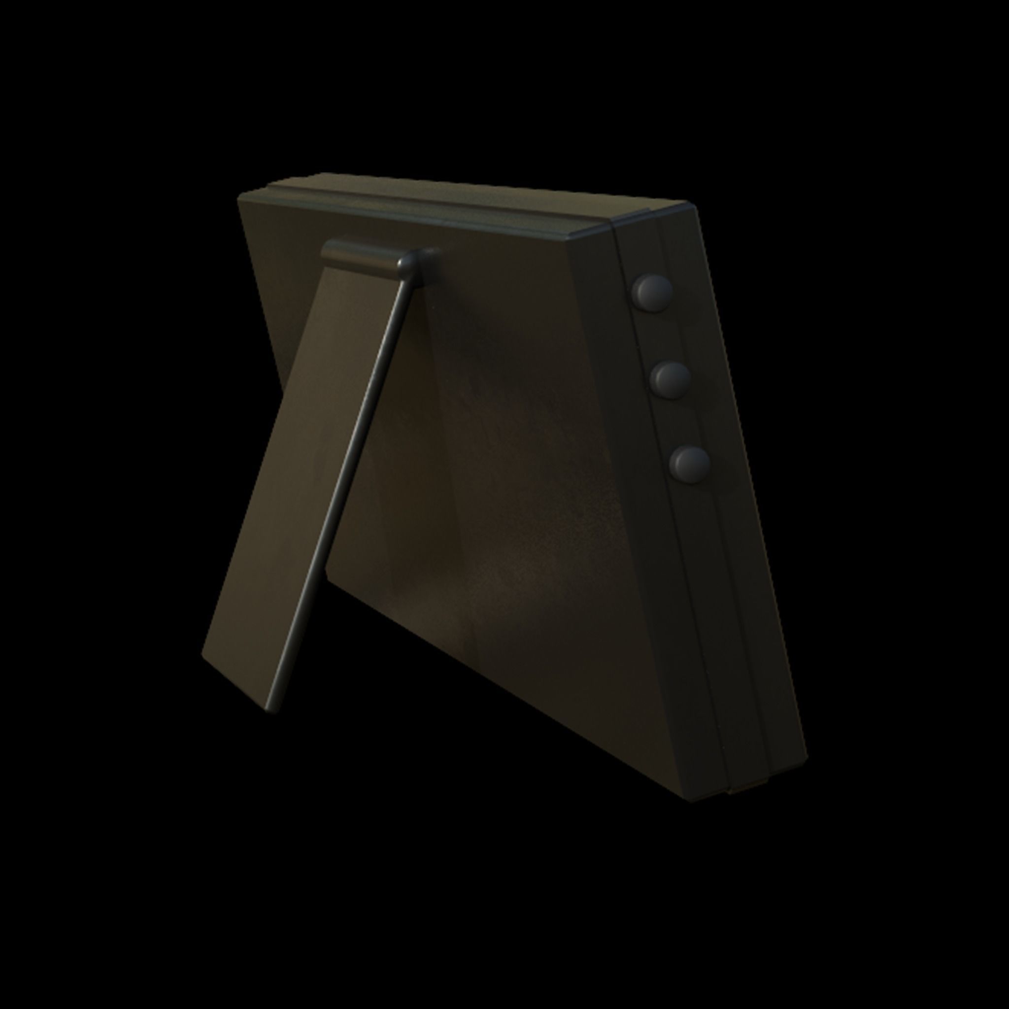 Digital Timer Low-poly 3D model_4