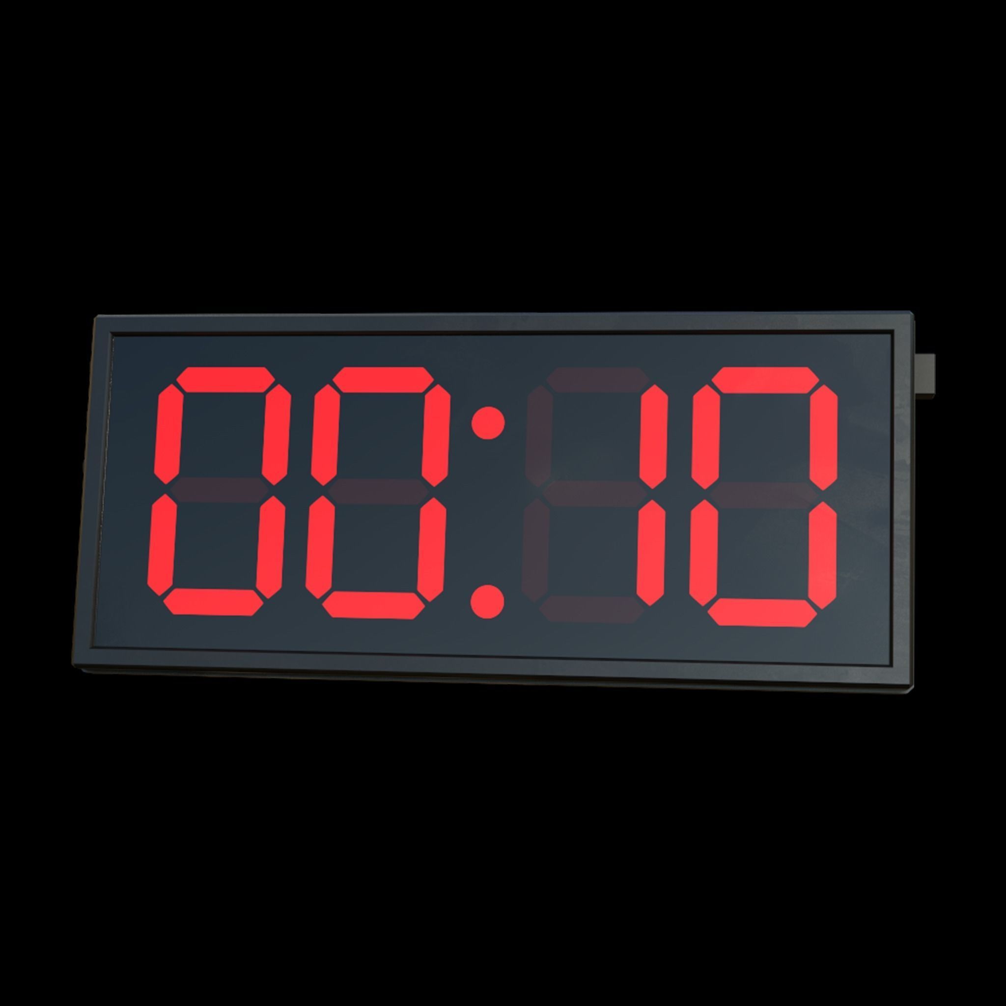Digital Timer Low-poly 3D model_1