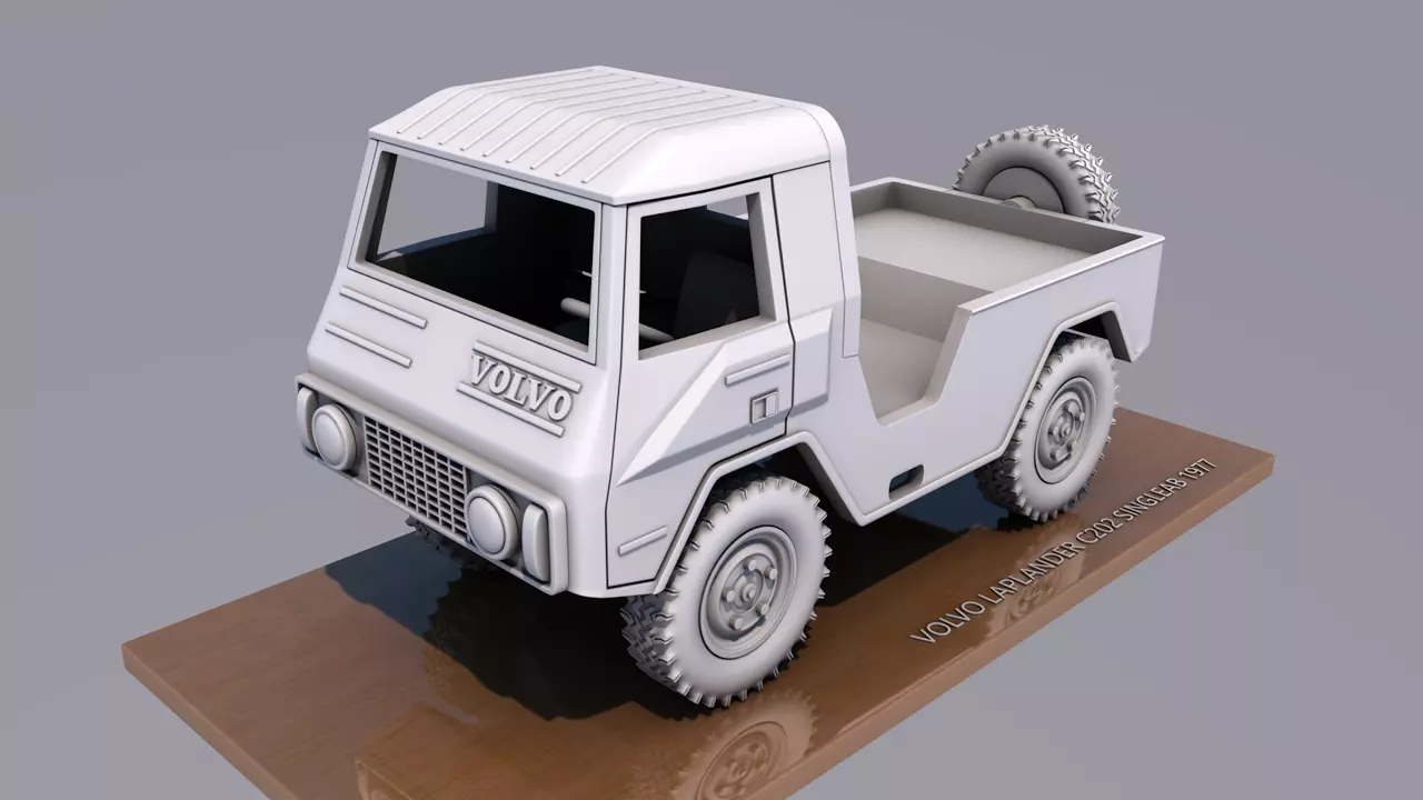 VOLVO LAPLANDER C202 SINGLECAB 1977 3D PRINT MODEL 3D print model_0